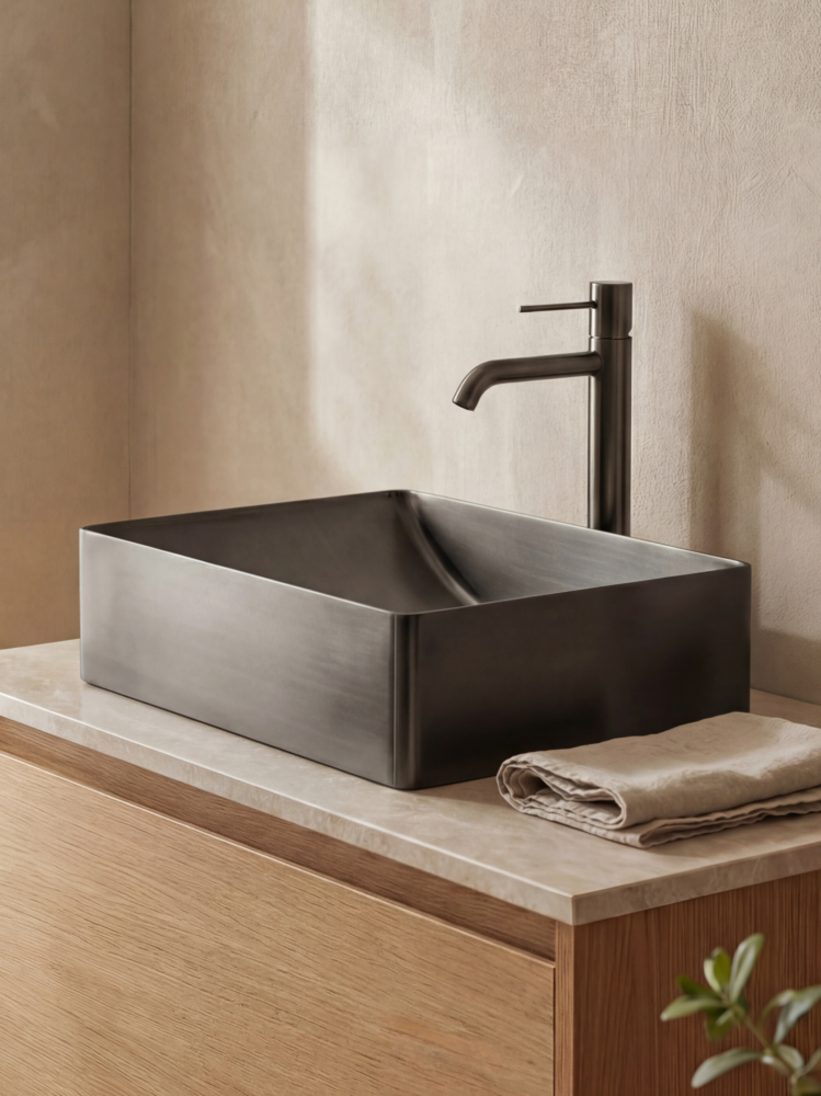 Раковина AltroBagno Futuro 001014 MtGr из нержавеющей стали