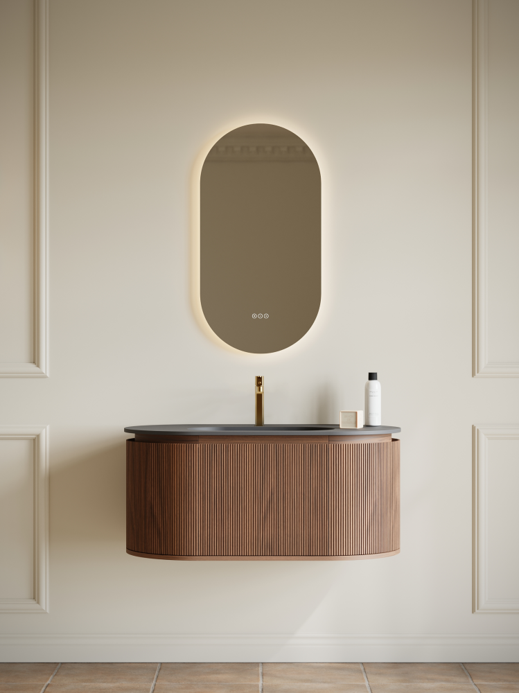 Тумба с раковиной ALTROBAGNO Каленелла (Calenella) 1000 Walnut/Grey