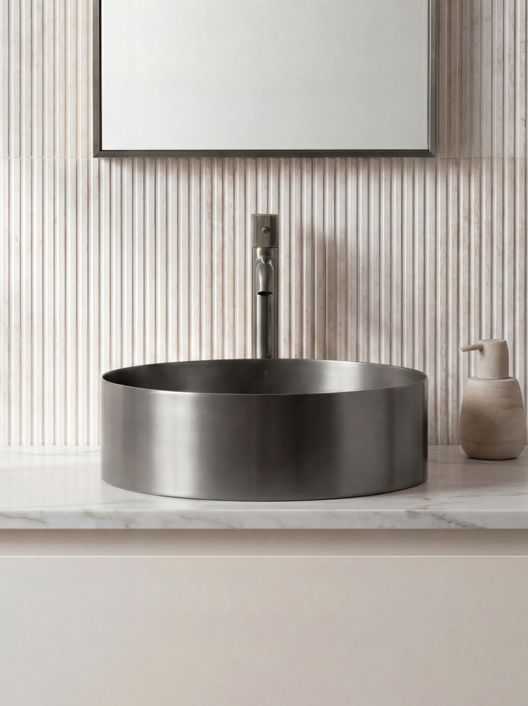 Раковина AltroBagno Luna 001002 MtGr из нержавеющей стали