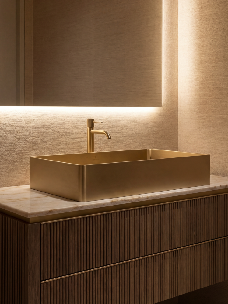 Раковина ALTROBAGNO Солидо (Solido) 001021 OrSp из нержавеющей стали