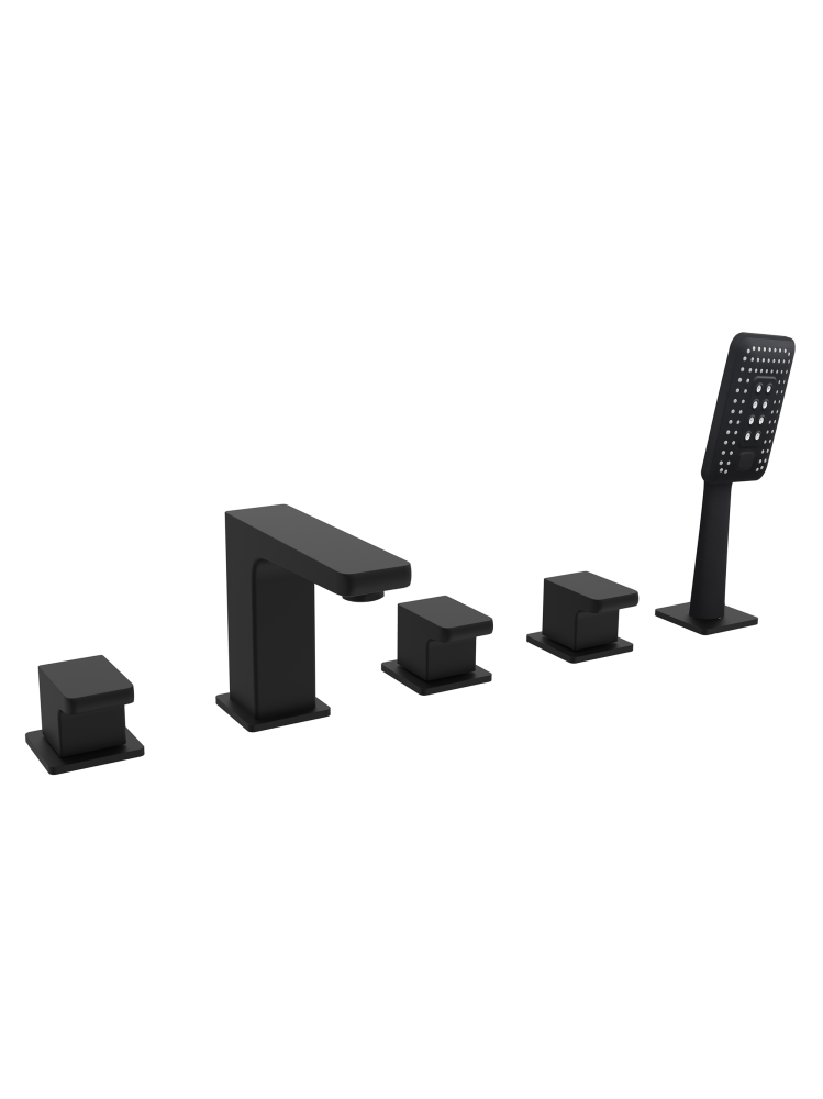 Смеситель на борт ванной с душем AltroBagno Lamberto 020106 MB