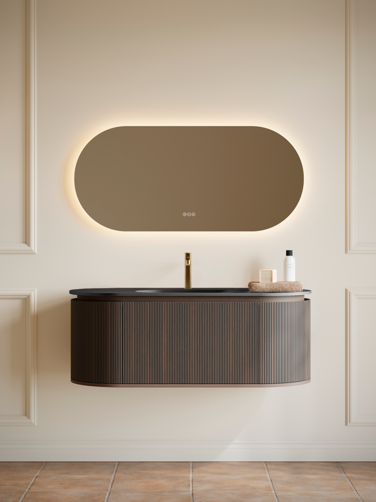 Тумба с раковиной ALTROBAGNO Каленелла (Calenella) 1200 Smoked Oak/Grey
