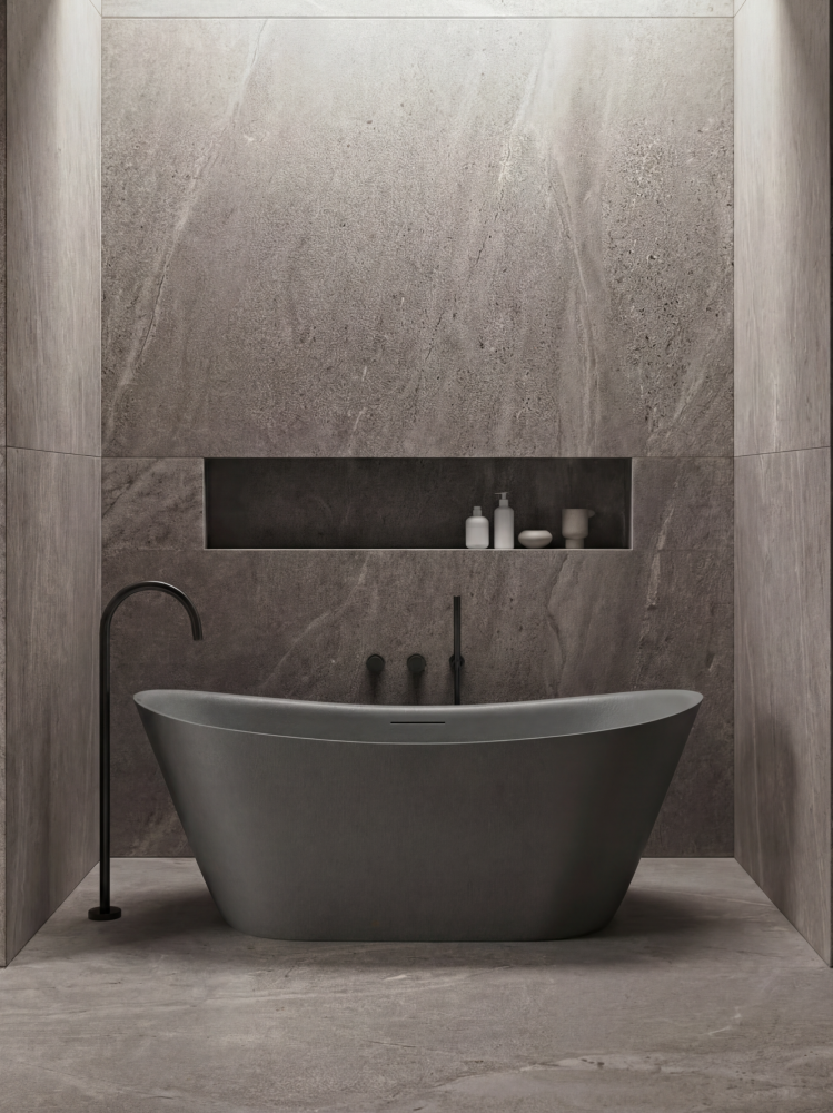 Ванна из искусственного камня AltroBagno Fiorina 090219 Cement Grey