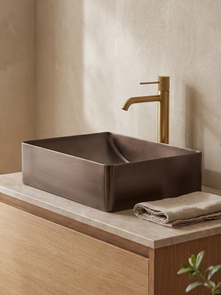 Раковина AltroBagno Futuro 001016 BrAn из нержавеющей стали