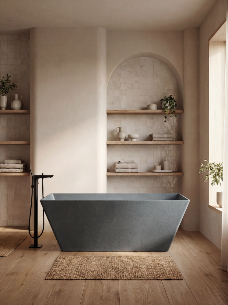 Ванна из искусственного камня AltroBagno Francesca 090102 Granite Gray