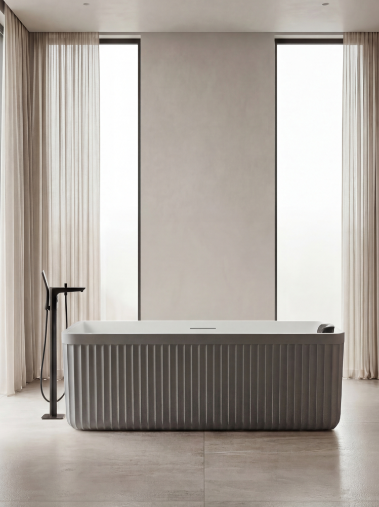 Cinzia 090110 Cement Grey & White