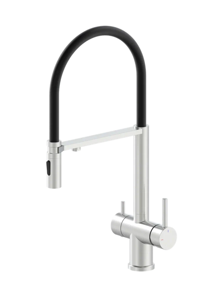 Смеситель для кухни с гибким изливом AltroBagno Flusso 050201 Ni