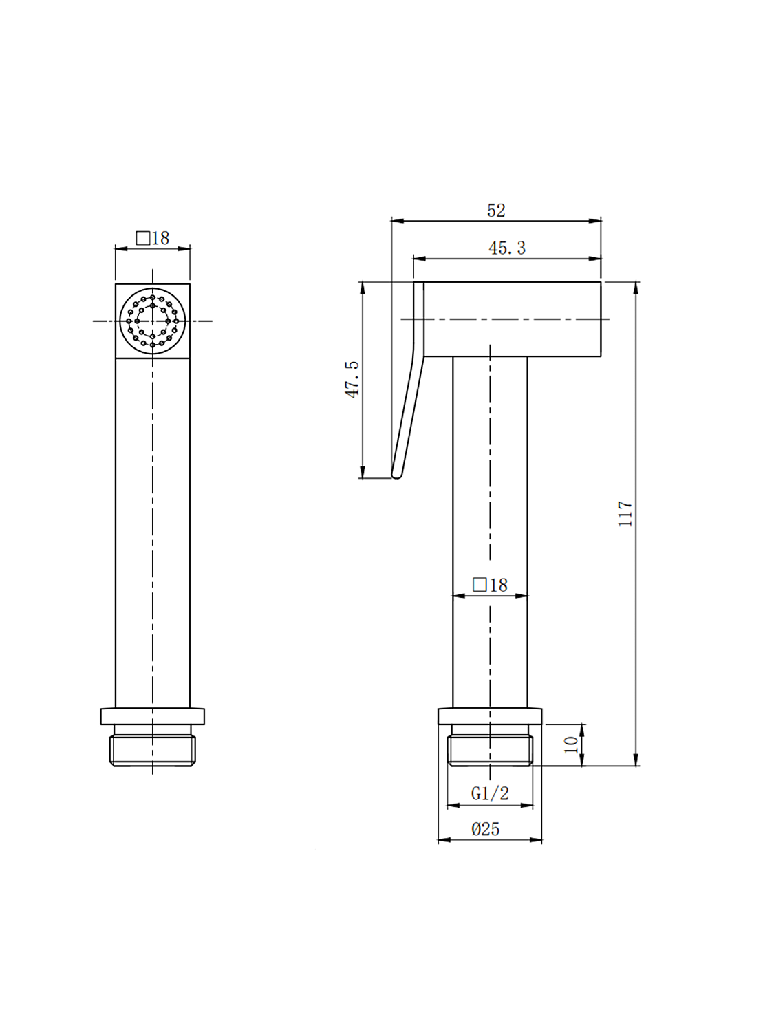 Гигиеническая лейка AltroBagno BS 060213 GM