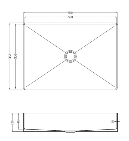 Раковина AltroBagno Astro 001020 BrAn из нержавеющей стали