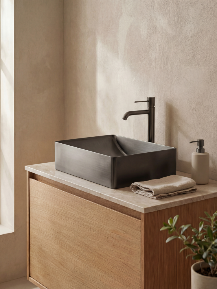 Раковина AltroBagno Futuro 001014 MtGr из нержавеющей стали