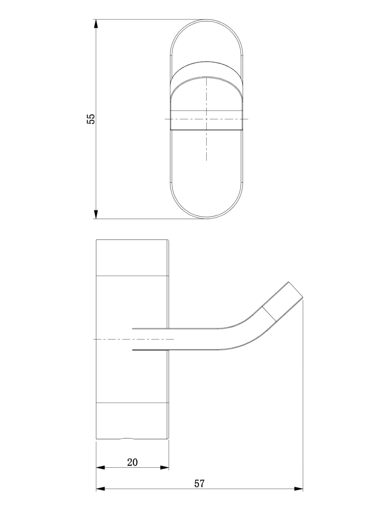 Крючок ALTROBAGNO Люминозо (Luminoso) 081017 GM