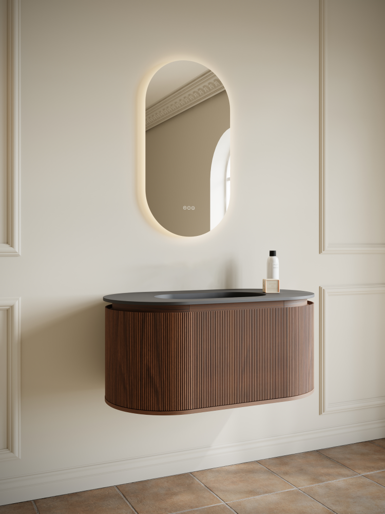 Тумба с раковиной AltroBagno Calenella 1000 Walnut/Grey