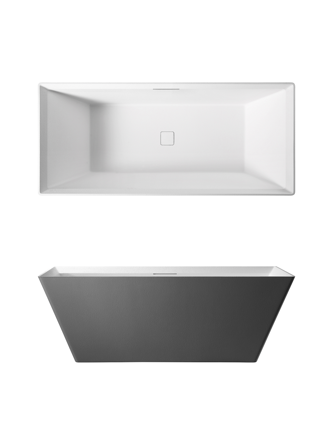 Ванна из искусственного камня AltroBagno Francesca 090105 Cement Grey &White