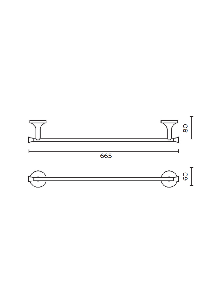 Полотенцедержатель 600 ALTROBAGNO Корпозо (Corposo) 081314 Gl