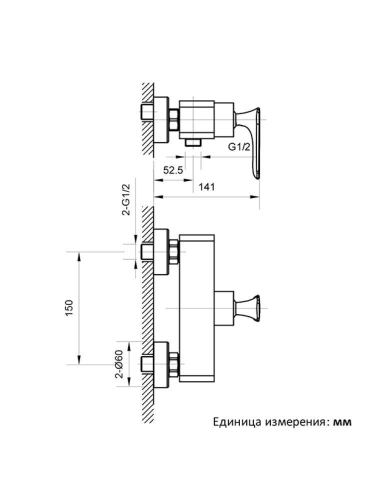 Смеситель для душа AltroBagno Aperto 030601 Cr
