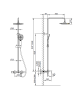 Душевая система с термостатом AltroBagno Diretto 030413 Bi