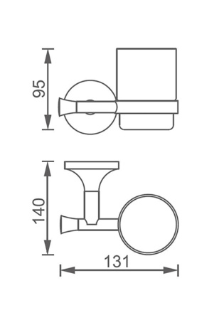 Стакан подвесной AltroBagno Corposo 080204 Cr