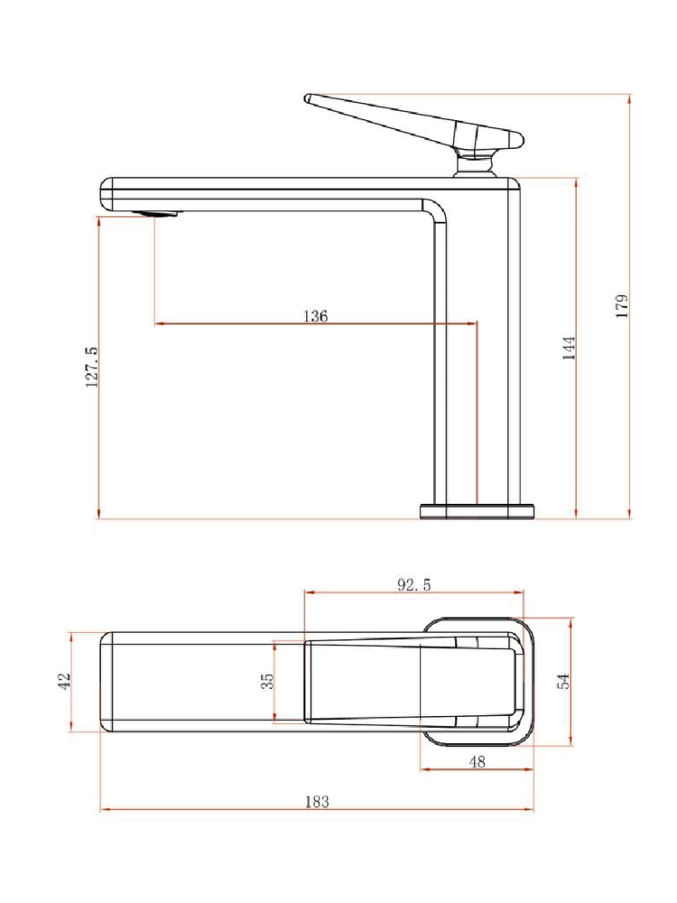 Смеситель для раковины ALTROBAGNO Эгоиста (Egoista) 0155 BC