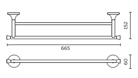 Полотенцедержатель AltroBagno Corposo 081407 Gl
