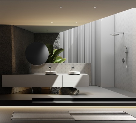 Душевая система с термостатом AltroBagno Bilancia 040415 Ni