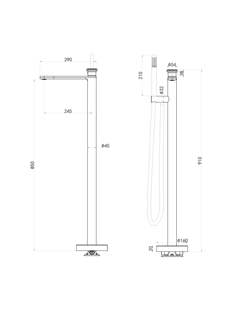 Смеситель для ванны ALTROBAGNO Рикко (Ricco) 020210 MB