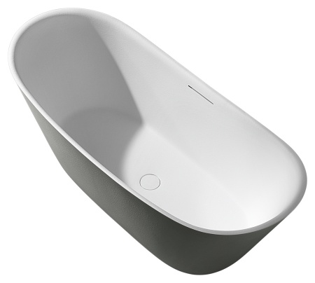 Ванна из искусственного камня AltroBagno Fiorina 090220 Cement Grey & White