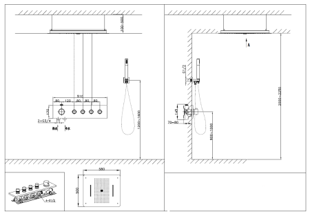 Душевая система с термостатом AltroBagno Metropoli 040401 NeOp