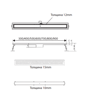 Душевой трап под плитку AltroBagno Livello 071209 BG (60)
