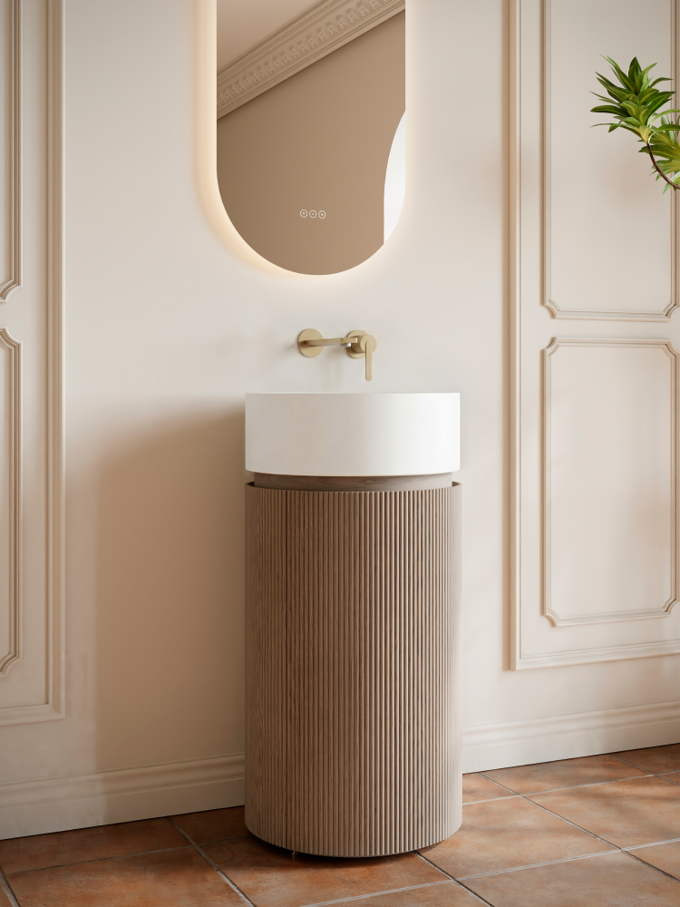 Тумба с раковиной AltroBagno Chia 450 Velet Beige Oak/Matte White