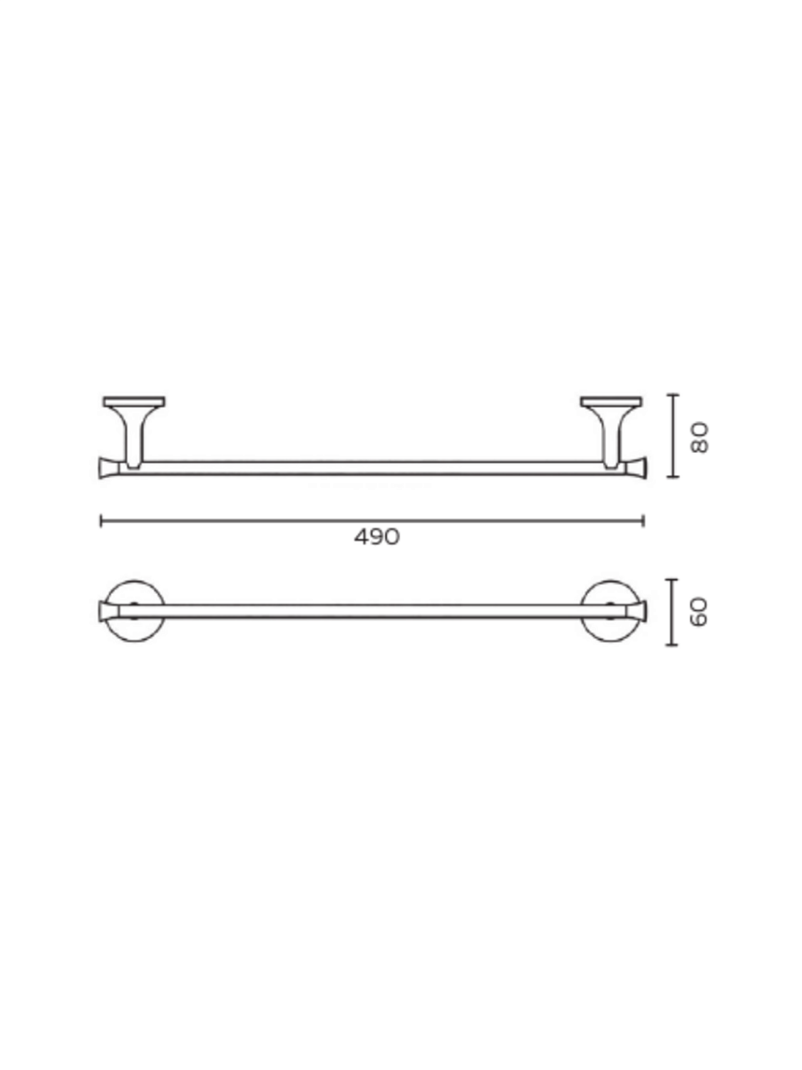 Полотенцедержатель 450 AltroBagno Corposo 081313 Gl