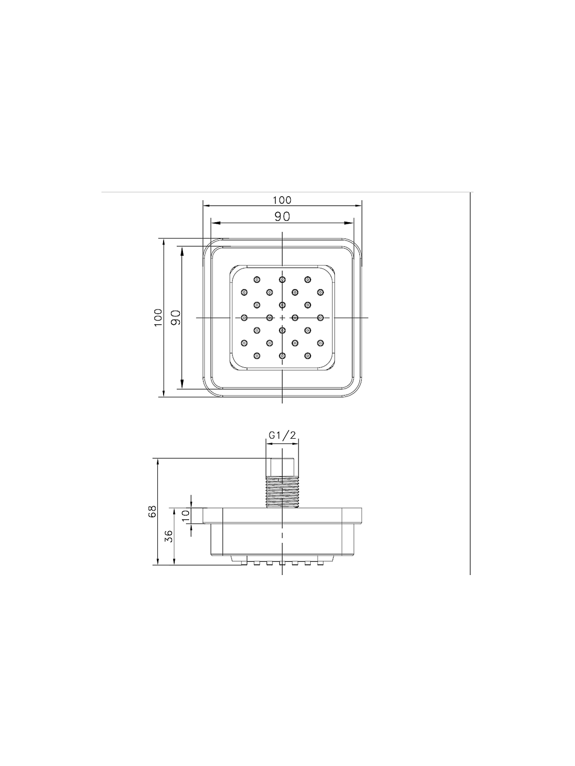 Душевая форсунка AltroBagno BJ 071602 NeOp