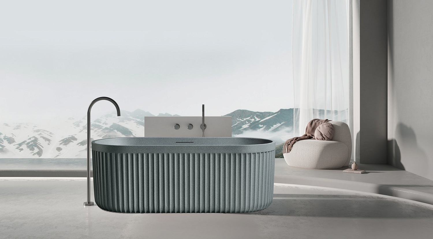 Ванна из искусственного камня AltroBagno Gianni 090212 Granite Gray