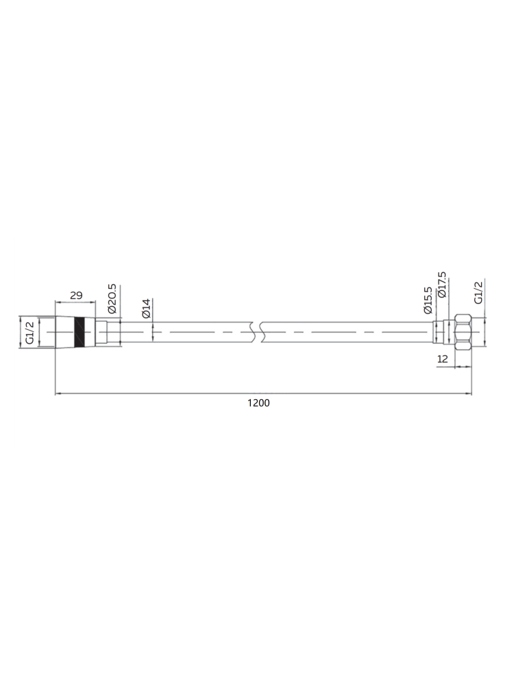 Душевой шланг ALTROBAGNO SH 071706 GM