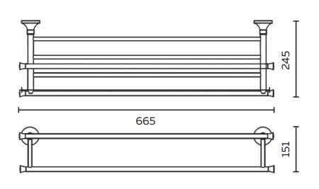 Полотенцедержатель AltroBagno Corposo 081507 Gl