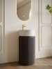 Тумба с раковиной ALTROBAGNO Чиа (Chia) 450 Grey Oak/Cararra Wt