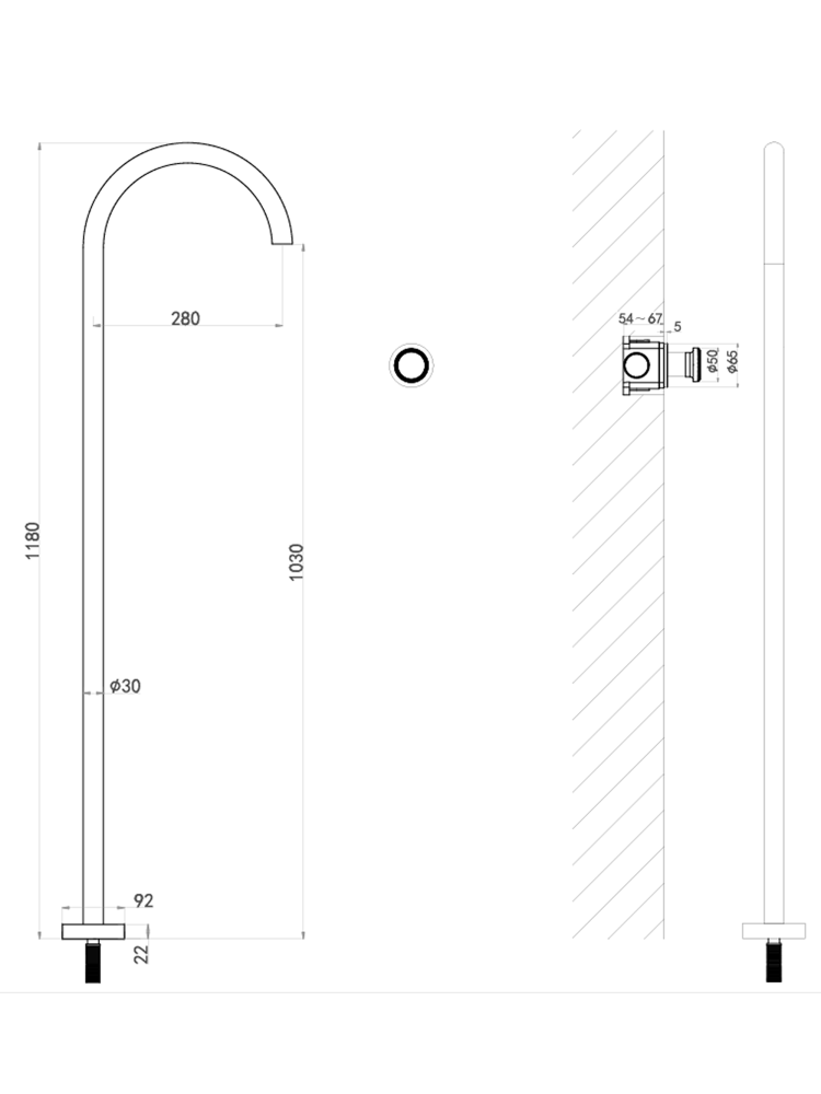 Напольный смеситель для раковины ALTROBAGNO Рикко (Ricco) 010311 BC