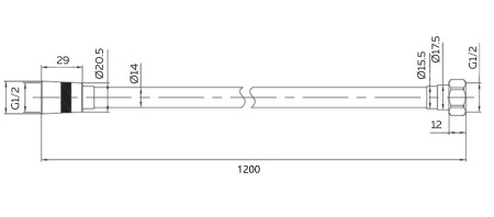 Душевой шланг AltroBagno SH 071704 BG