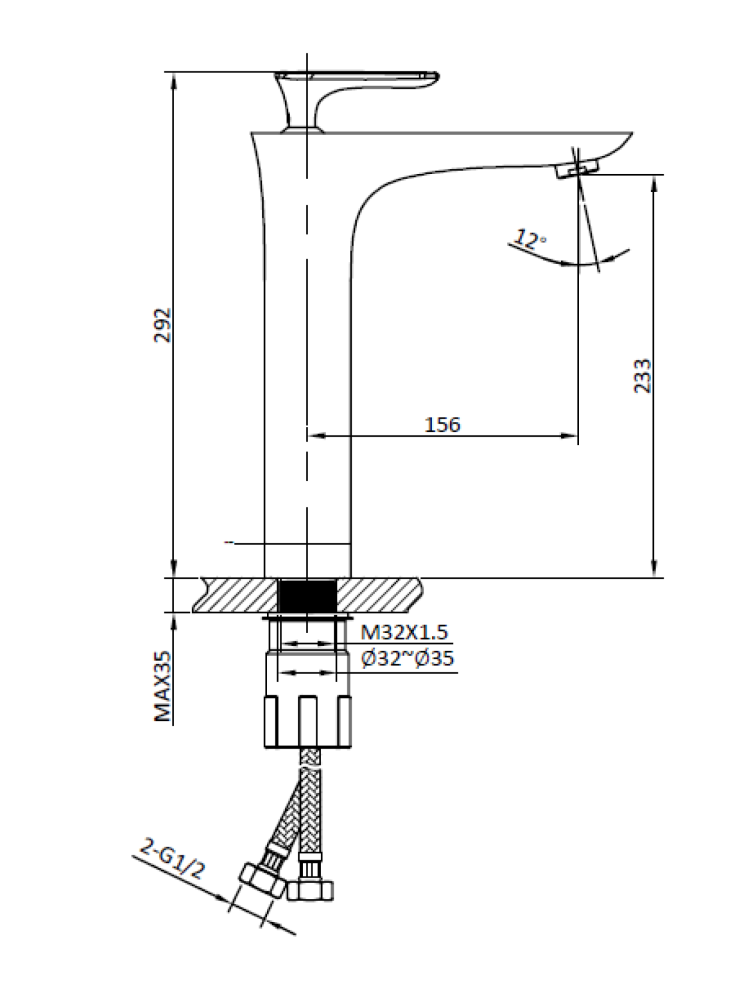 Смеситель для раковины ALTROBAGNO Аперто (Aperto) 010211 NeOr