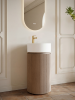 Тумба с раковиной ALTROBAGNO Чиа (Chia) 450 Velet Beige Oak/Matte Wt
