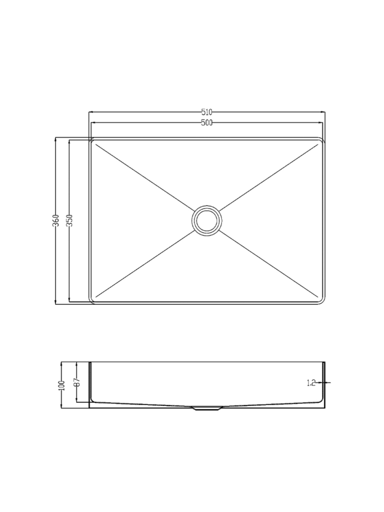 Раковина AltroBagno Astro 001019 RaSp из нержавеющей стали