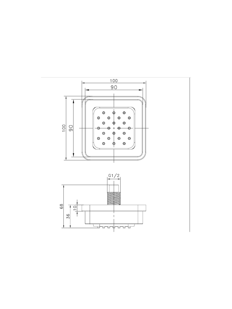 Душевая форсунка AltroBagno BJ 071602 NeOp