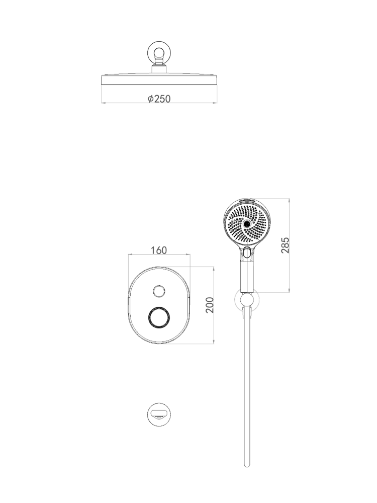 Душевая система ALTROBAGNO Рикко (Ricco) 040308 BG