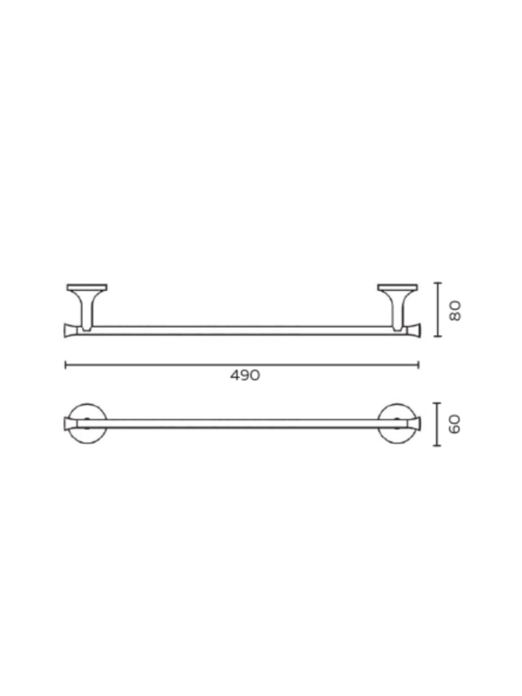 Полотенцедержатель 450 AltroBagno Corposo 081310 Cr