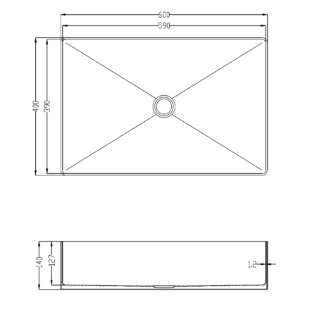 Раковина AltroBagno Solido 001023 RaSp из нержавеющей стали