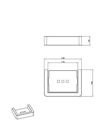 Мыльница подвесная AltroBagno Aperto 080705 MB