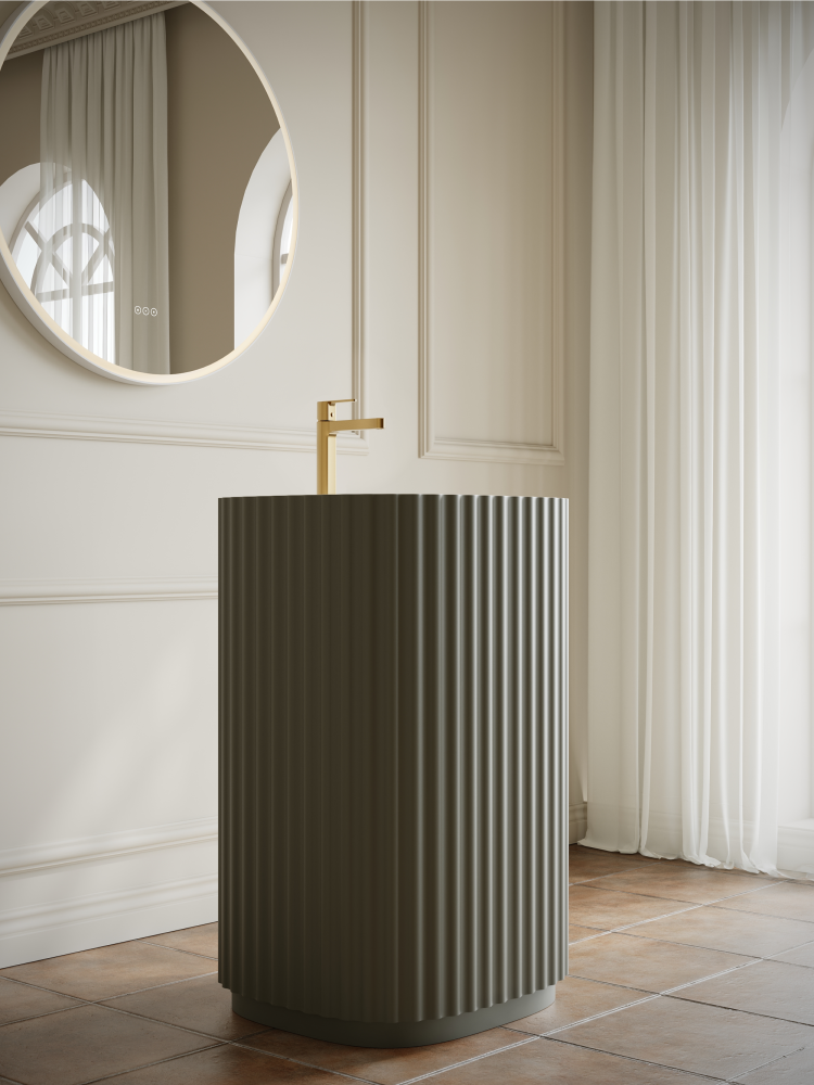 Раковина напольная AltroBagno Koko 500 Gray Green