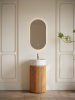 Тумба с раковиной ALTROBAGNO Чиа (Chia) 450 Natural Oak/Cararra Wt