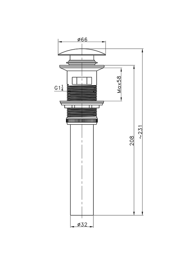 Донный клапан ALTROBAGNO PU 070208 MW
