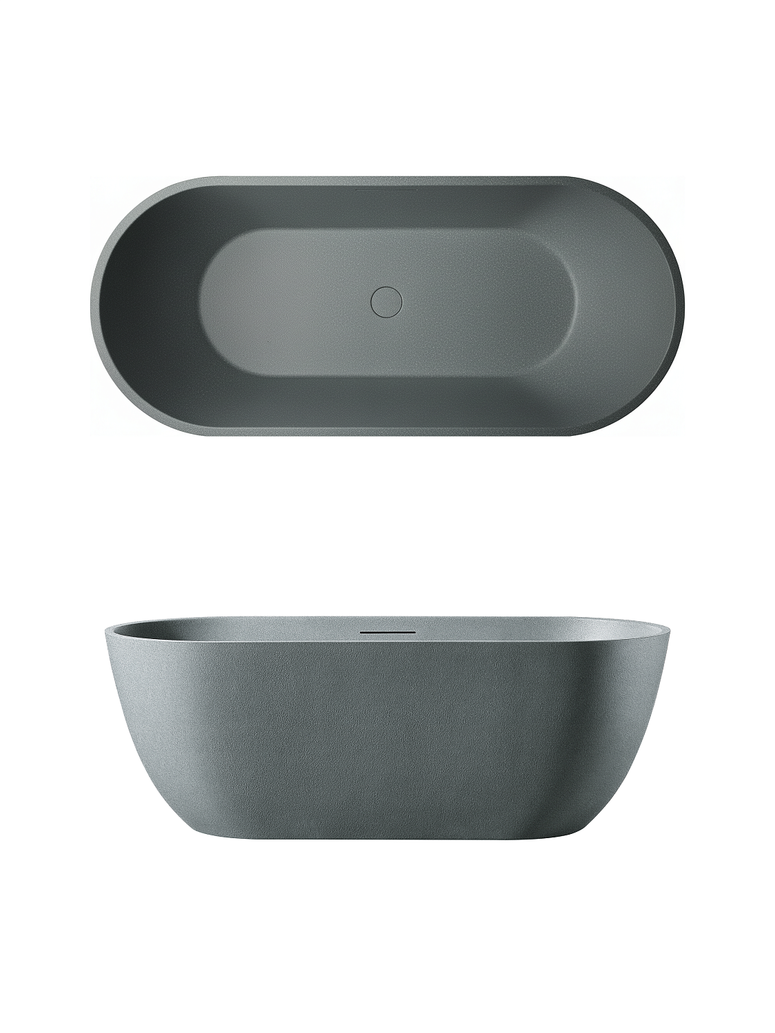 Ванна из искусственного камня AltroBagno Bruna 090202 Granite Gray