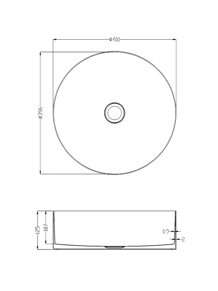 Раковина AltroBagno Luna 001001 OrSp из нержавеющей стали